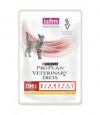 Purina DM Diabetes Management ветеринарная диета консервы для кошек при диабете с курицей пауч 85 гр. 